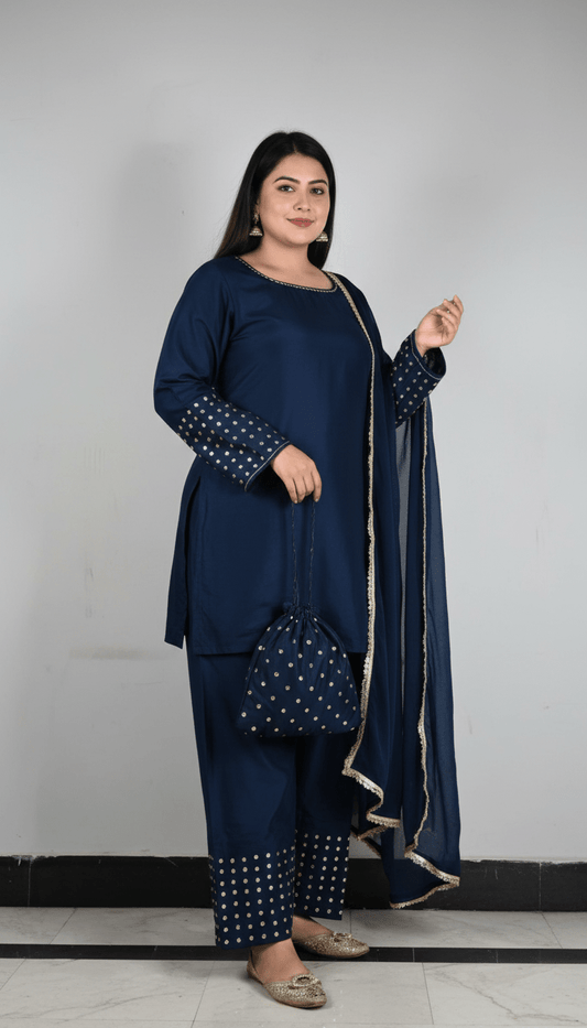3 Pcs Women's Stitched Shamoz Silk Plain Suit - Raangli